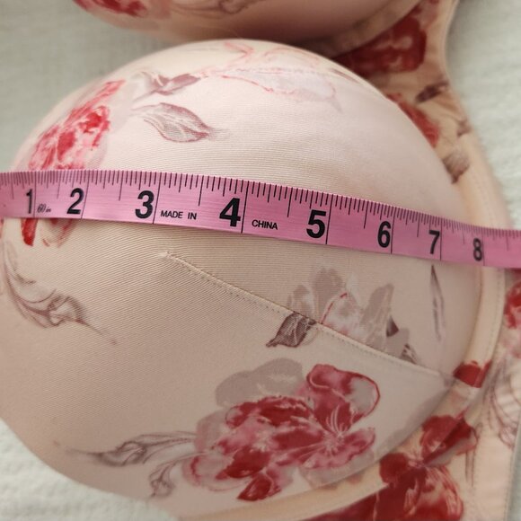 Cacique Bra 46C Romantic Pink Roses Boost Balconette Underwire NEW - Picture 15 of 15
